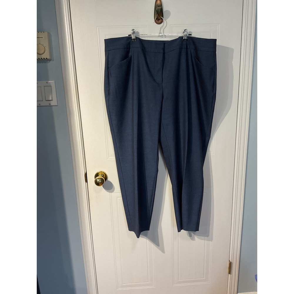 Willow & Thread Dress Pants Womens 20 Blue Excellent Straight Leg Stretch